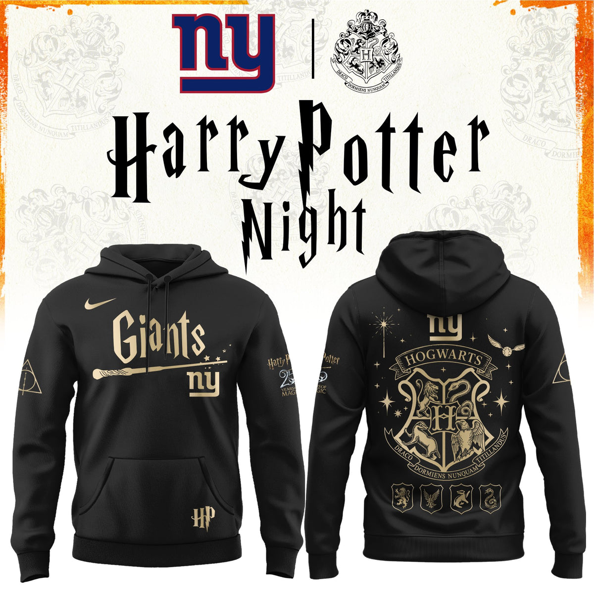New York Giants Merch 2026 NFL Harry Potter Night Hoodie Best Gifts For Football Lover - Foxy23shop