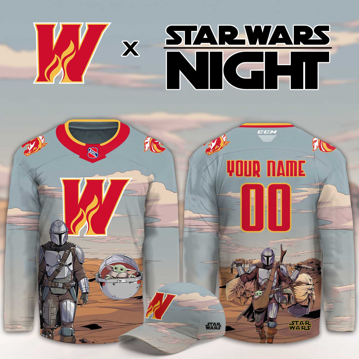 Personalized Calgary Wranglers 2026 Star Wars Night Jersey Calgary Wranglers Clothing Best Fan Gifts - Foxy23shop
