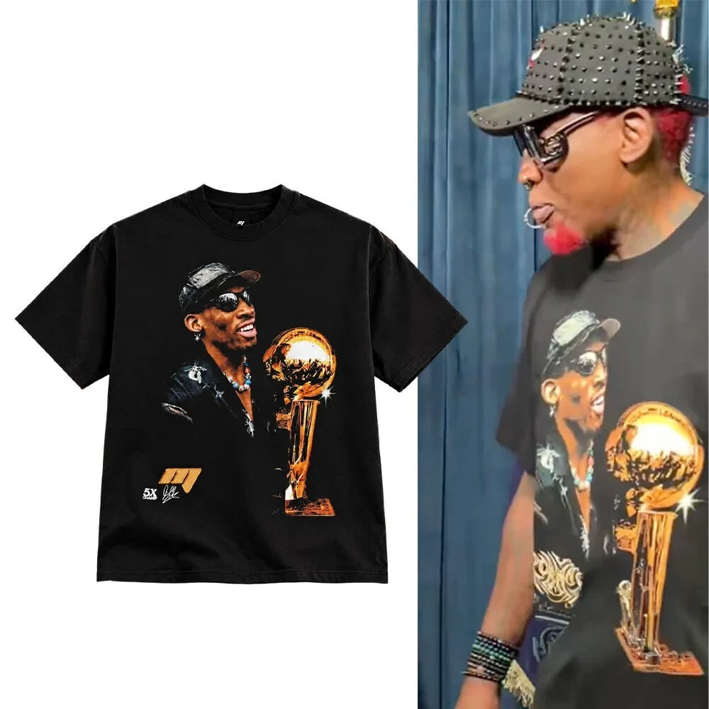 Dennis Rodman Wearing Rodman Trophy Winner Shirt Dennis Rodman Merch Presents For Fans - Foxy23shop