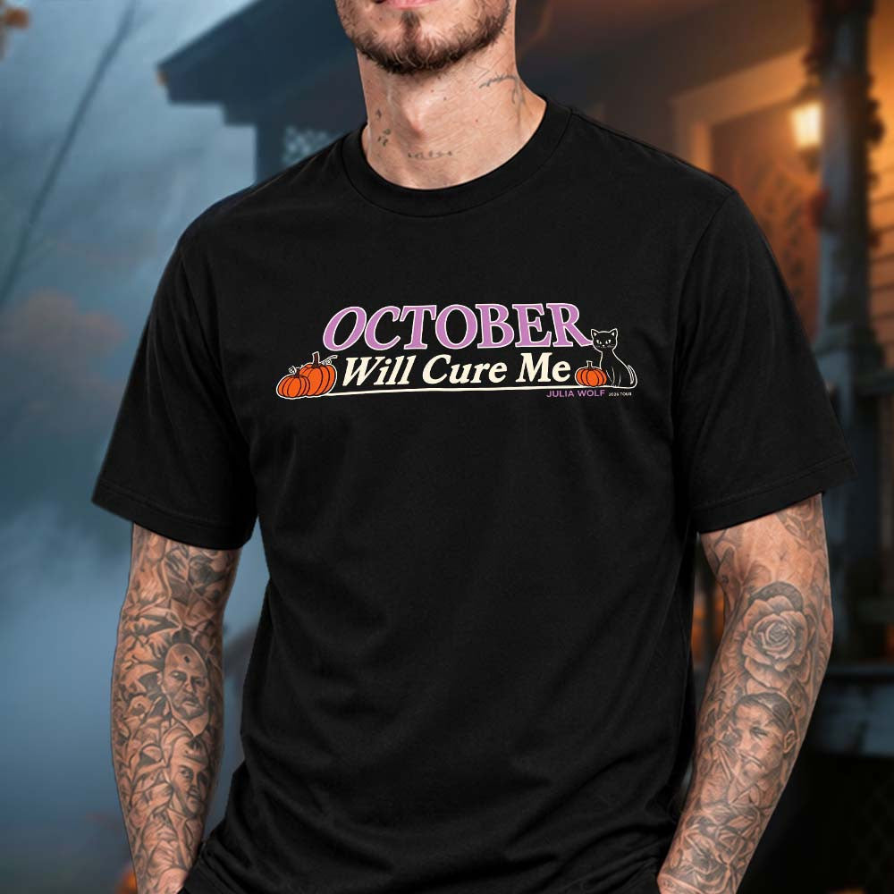 Julia Wolf Merch October Will Cure Me Tour Black T-Shirt Gifts For Music Lover - Foxy23shop