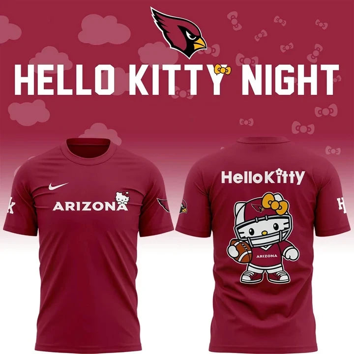 Arizona Cardinals x Hello Kitty 2026 T-Shirt Arizona Cardinals Merch Football Fan Gear - Foxy23shop