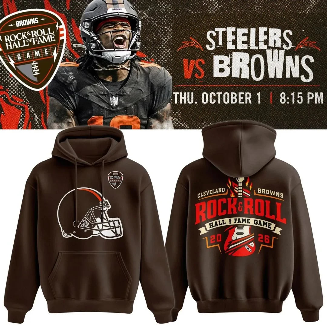 Cleveland Browns Rock Roll Hall Of Fame Game 2026 Dawg Pound Hoodie Cleveland Browns Gear - Foxy23shop