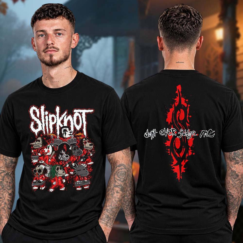 Slipknot X Snoppy Dont Ever Judge Me Snoopknot T-Shirt Best Gifts For Slipknot Fans - Foxy23shop