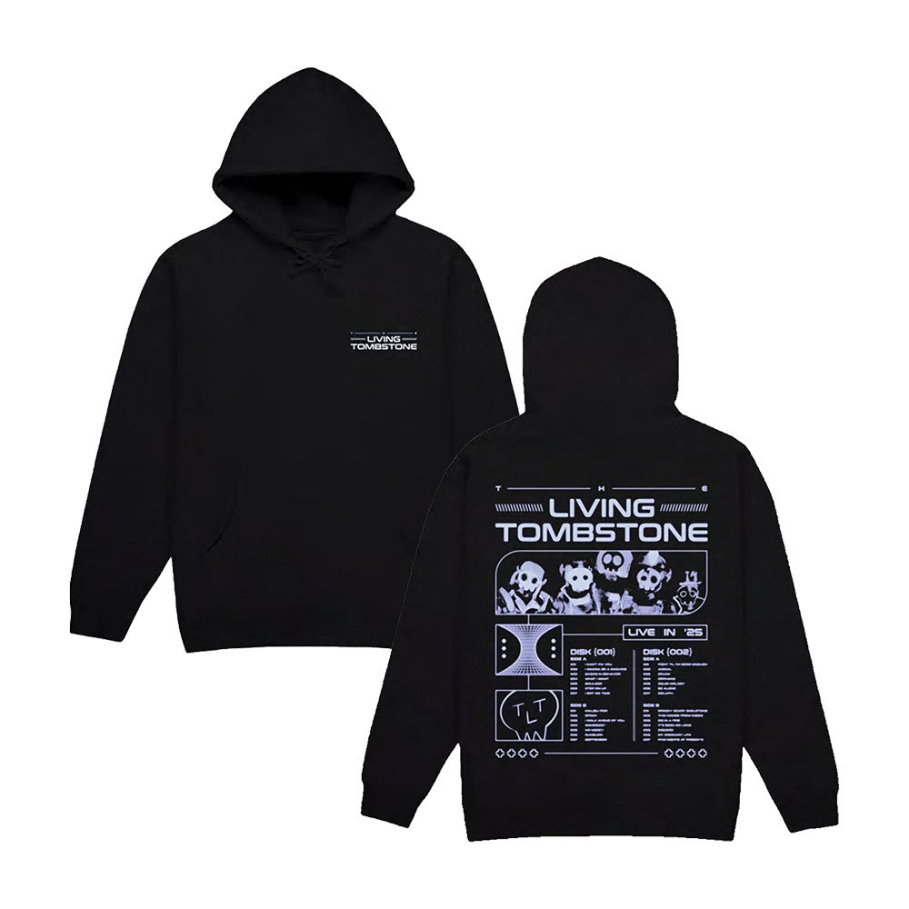 The Living Tombstone Merch Live In 25 Tracklist Hoodie Presents For Rock Lovers - Foxy23shop