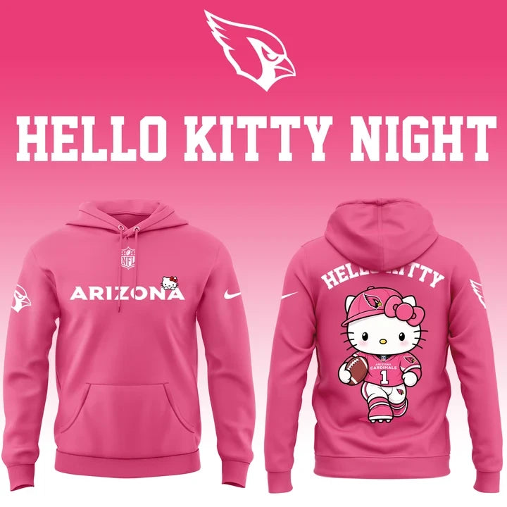 Arizona Cardinals Hello Kitty 2026 Hoodie Arizona Cardinals Merch Gifts For NFL Fans - Foxy23shop