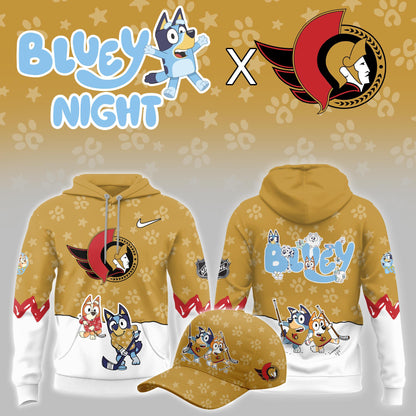 Ottawa Senators Bluey Theme Night Game Hoodie Ottawa Senators Merch Unique Fan Gear - Foxy23shop