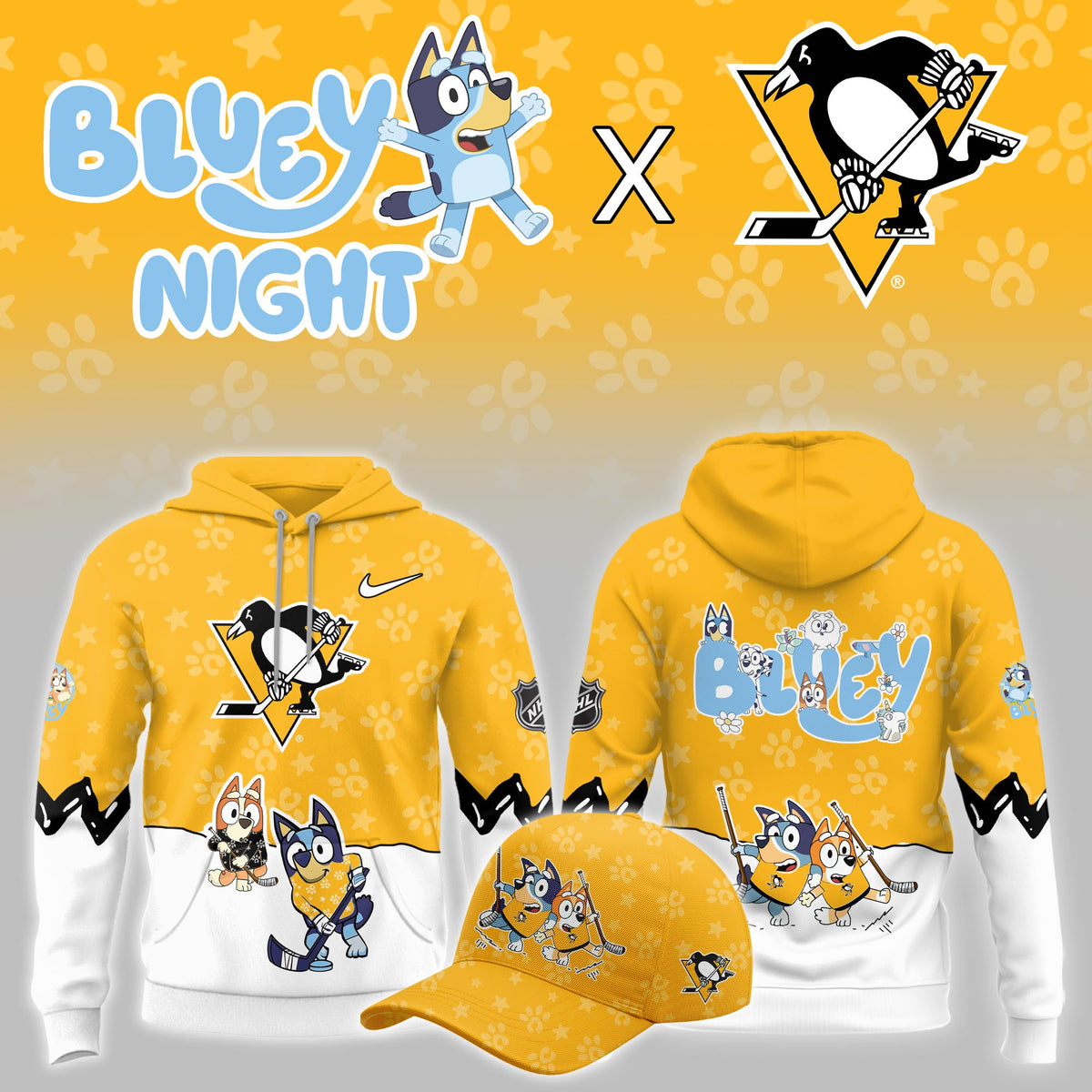 Pittsburgh Penguins Bluey Theme Night Game 2026 Hoodie Pittsburgh Penguins Clothing Gifts For Boyfriend - Foxy23shop