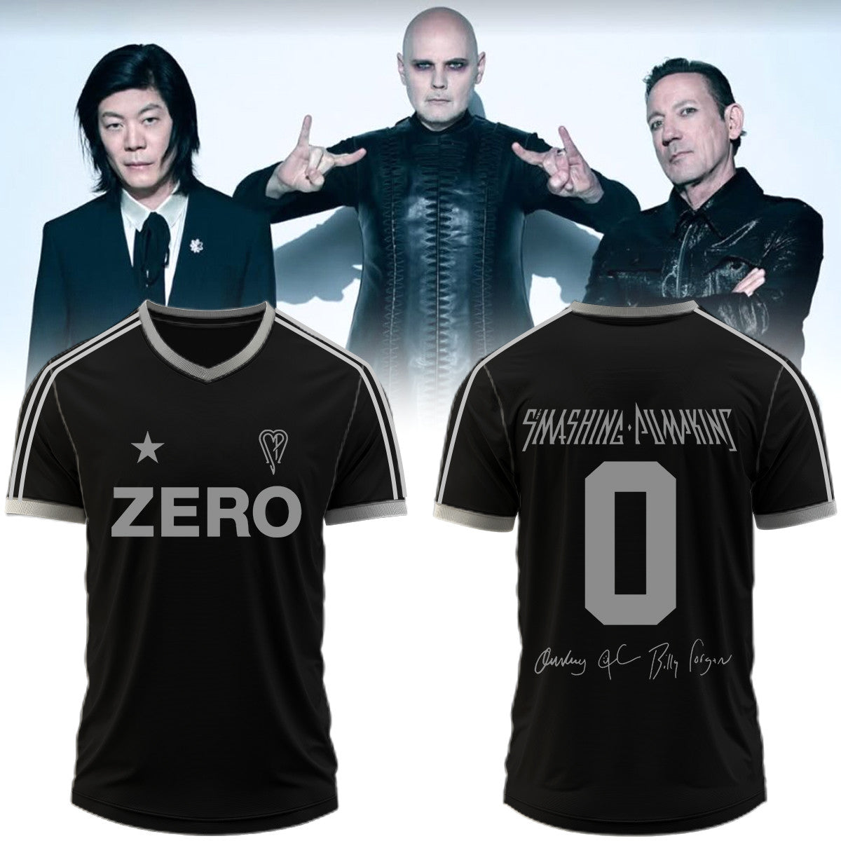 Custom The Smashing Pumpkins Merch The Rats In A Cage Tour Signed U-Neck Shirt Rock Lover Gifts - Foxy23shop