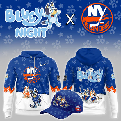New York Islanders Bluey Theme Night Game Hoodie New York Islanders Merch Gift For Bluey Fans - Foxy23shop
