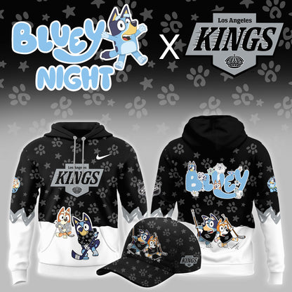 Los Angeles Kings Bluey Theme Night Game Hoodie Los Angeles Kings Clothing Fan Gears - Foxy23shop