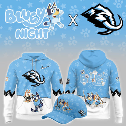 Utah Mammoth Bluey Theme Night Game Hoodie Utah Mammoth Clothing Presents For Hockey Player - Foxy23shop