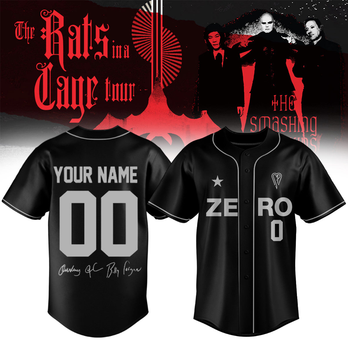 Personalized The Smashing Pumpkins Merch The Rats In A Cage Tour Jersey Gifts For Rock Lover - Foxy23shop