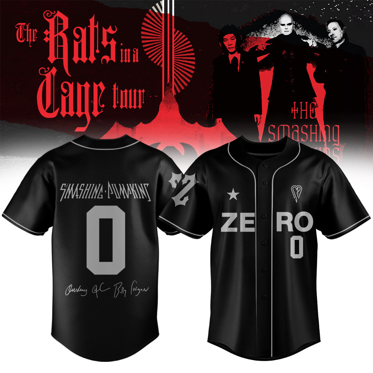 Personalized The Smashing Pumpkins Merch The Rats In A Cage Tour Jersey Rock Fan Presents - Foxy23shop
