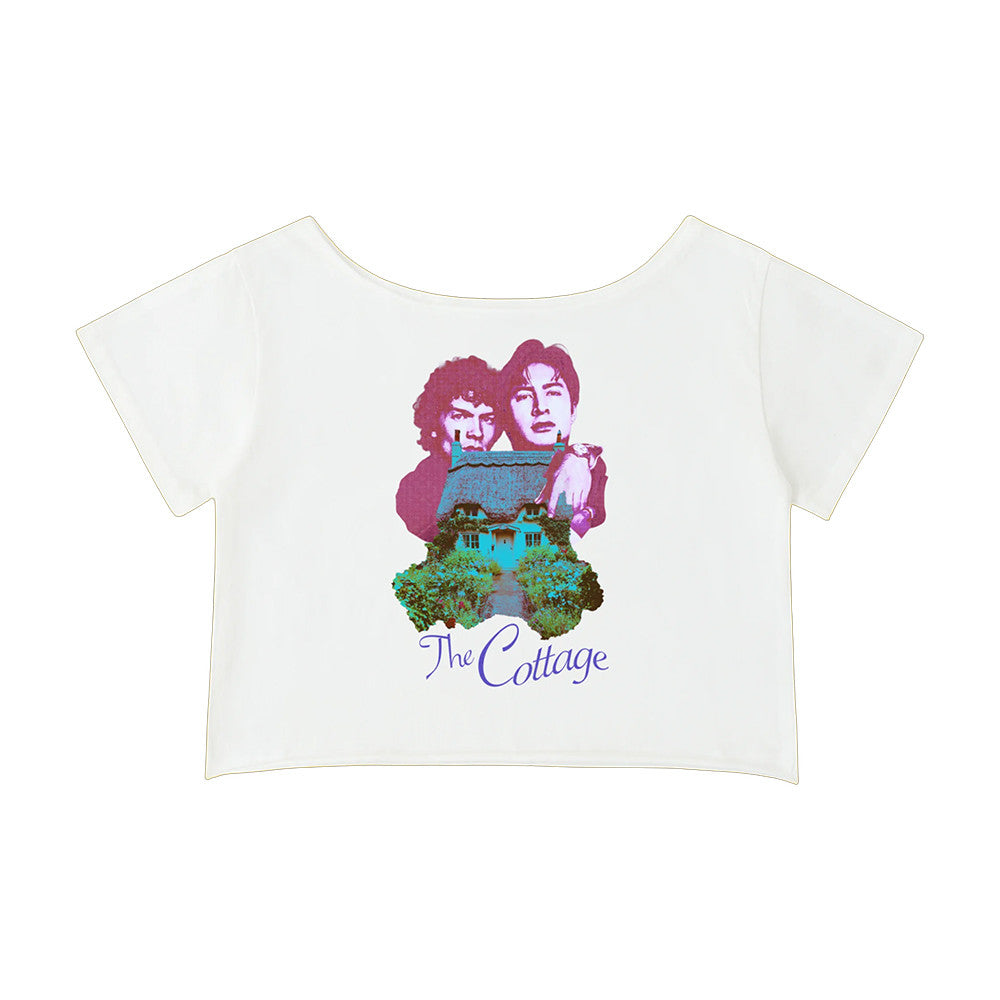 Bug Girl Merch Shoulder Rolled Hem Cropped Shirt Gifts For Heated Rivalry Fans - Foxy23shop