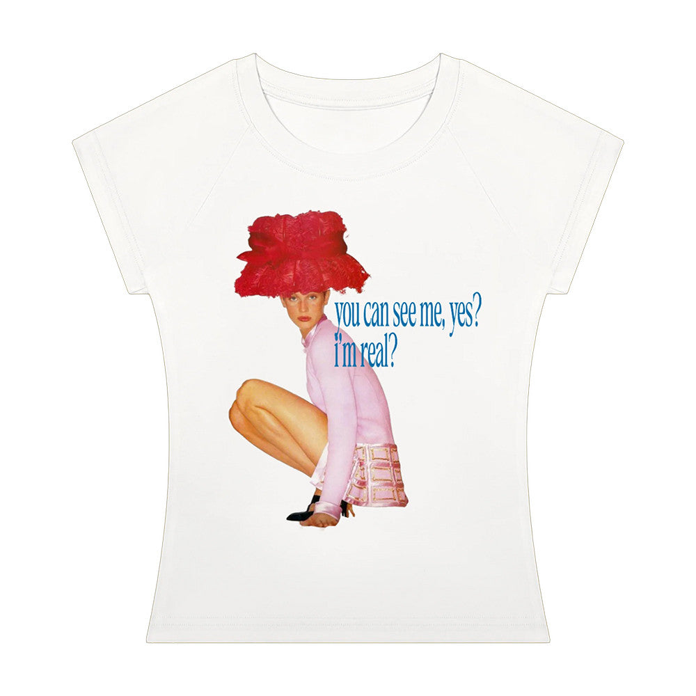 Bug Girl Merch Can You See Me White Baby Tee Presents For Niki Taylor Lovers - Foxy23shop