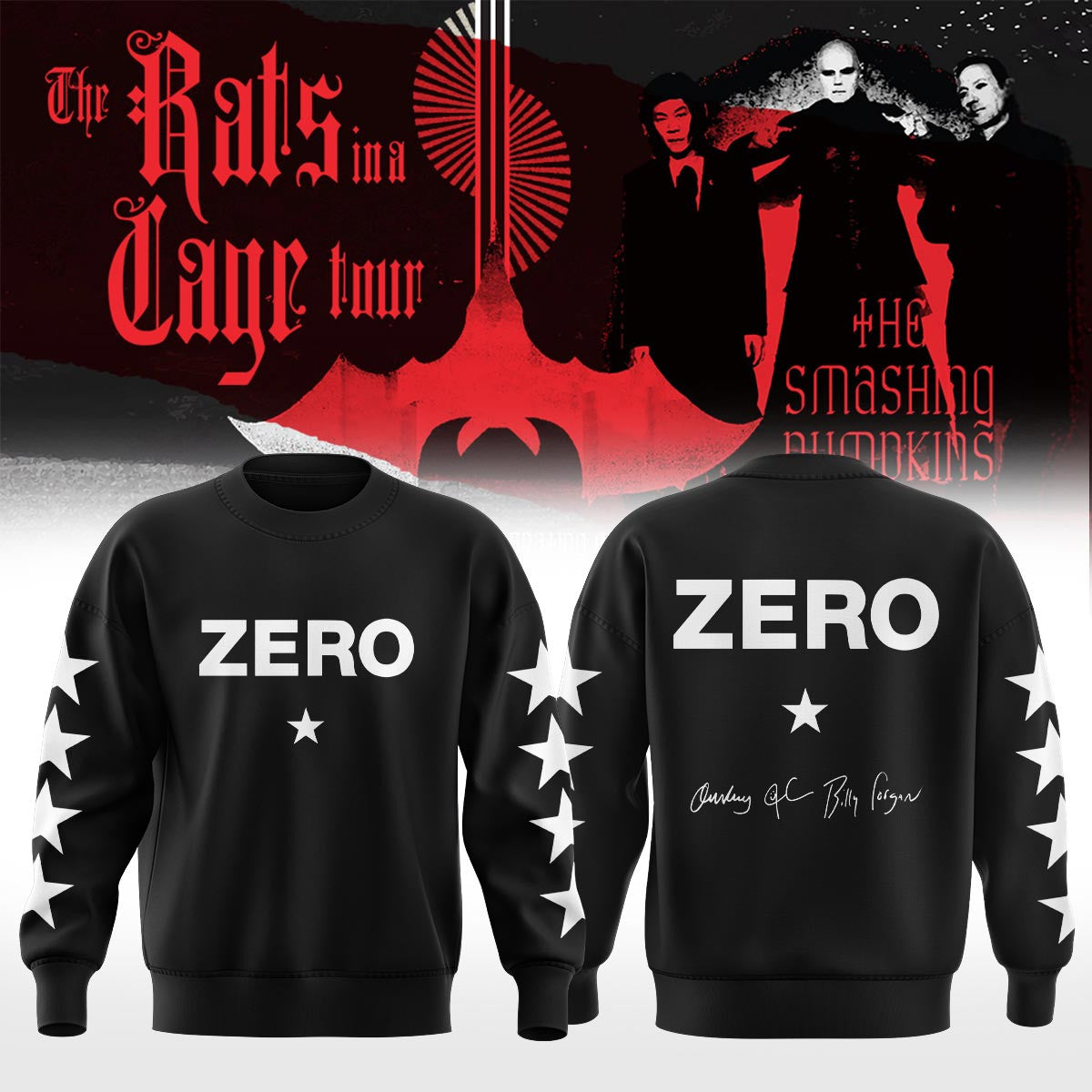 The Smashing Pumpkins Merch The Rats In A Cage Tour Sweatshirt Rock Lover Gifts - Foxy23shop