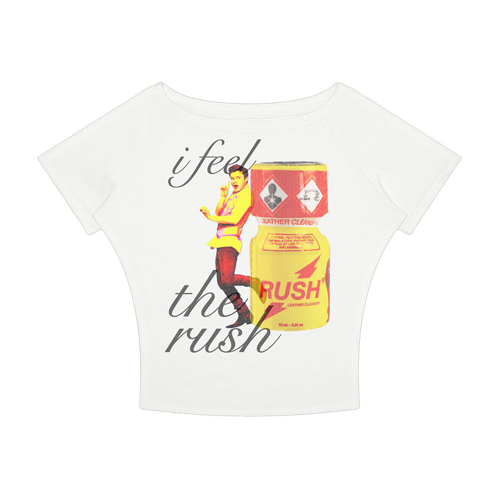 Bug Girl Merch I Feel The Rush White Baby Tee Streetwear Gifts For Her - Foxy23shop