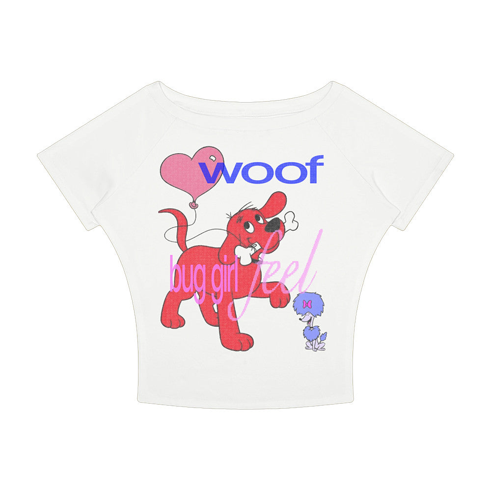 Bug Girl Merch Woof White Baby Tee Bug Girl Apparel Presents For Girlfriend - Foxy23shop