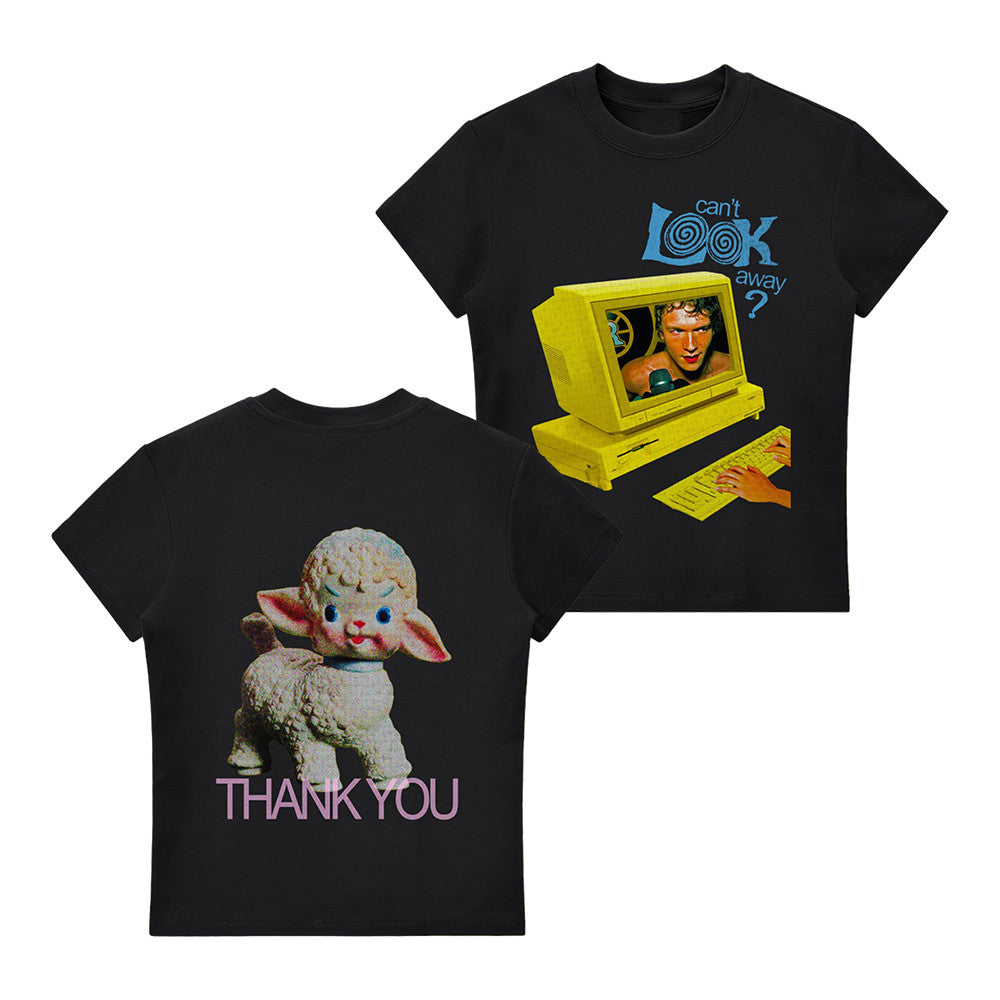 Bug Girl Merch Can't Look Away Black Baby Tee Presents For Heated Rivalry Lover - Foxy23shop