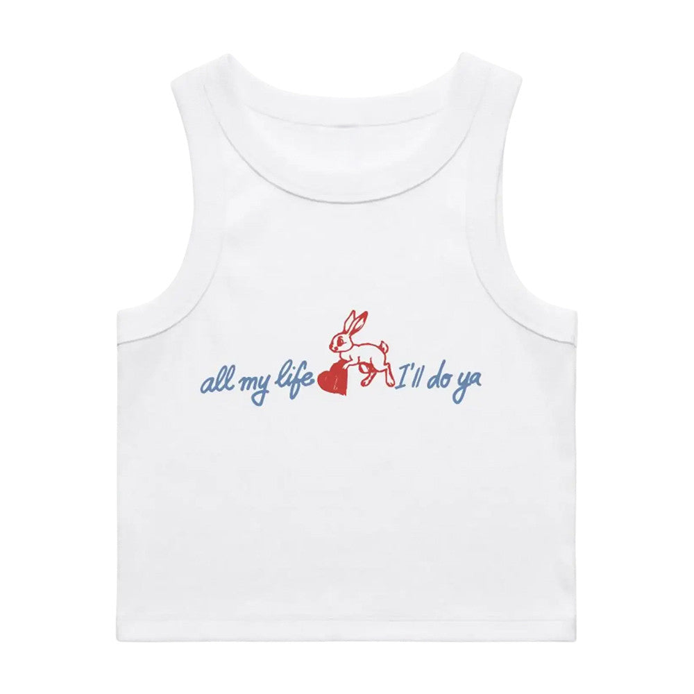 Alex Warren Store Merch All My Life White Tank Top Presents For Alex Warren Fans - Foxy23shop