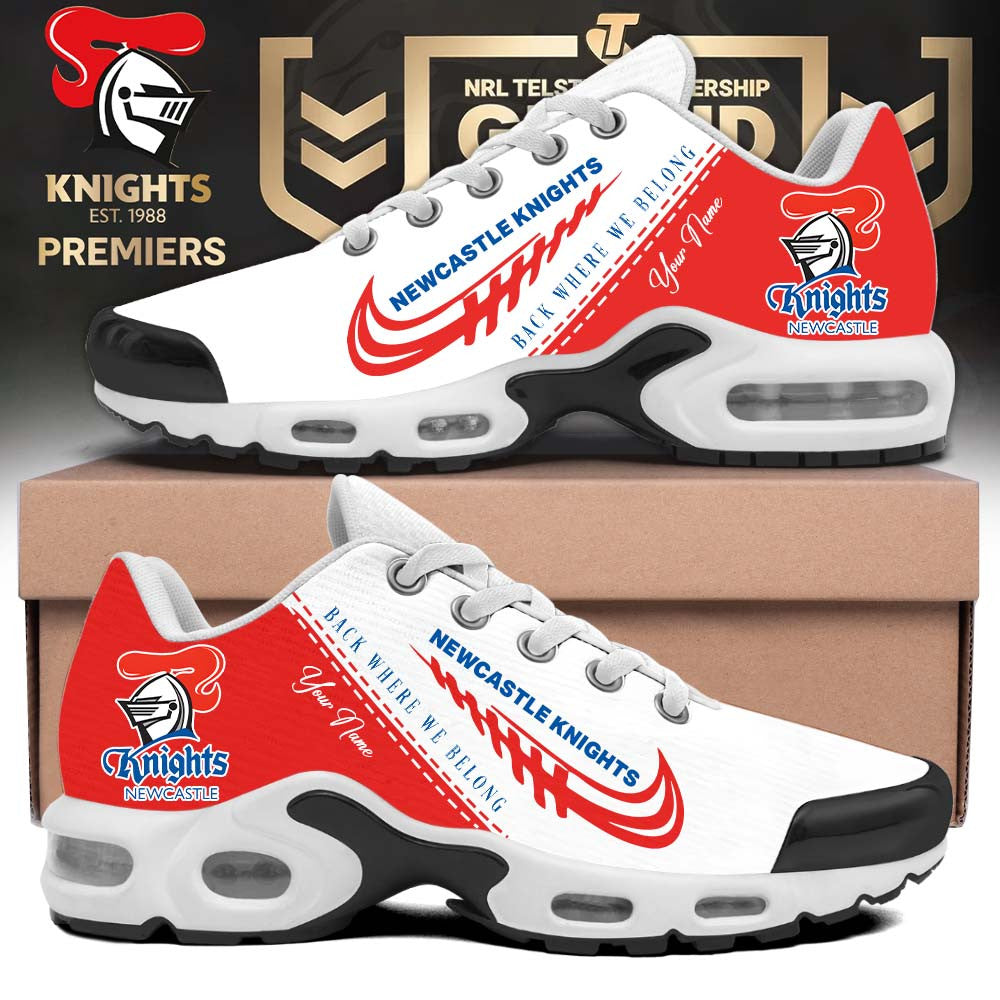 Custom Newcastle Knights 2026 NRL Grand Final Premiers Sneaker Newcastle Knights Merch - Foxy23shop