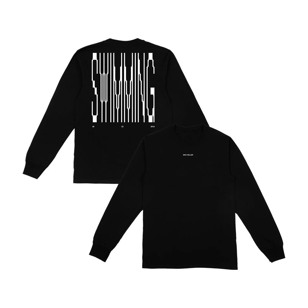 Mac Miller Store Merch Swimming Pixels Black Long Sleeve Shirt Gift Ideas For Music Lover - Foxy23shop