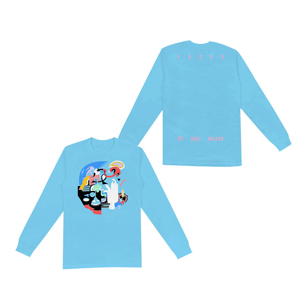 Mac Miller Store Merch Faces Long Sleeve Shirt Present Ideas For Mac Miller Lovers - Foxy23shop