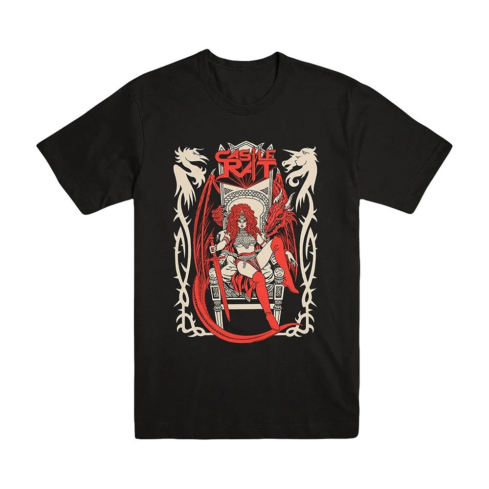 Evil Greed Store Merch Castle Rat Dragon Throne T-Shirt Unique Gifts For Boyfriend - Foxy23shop