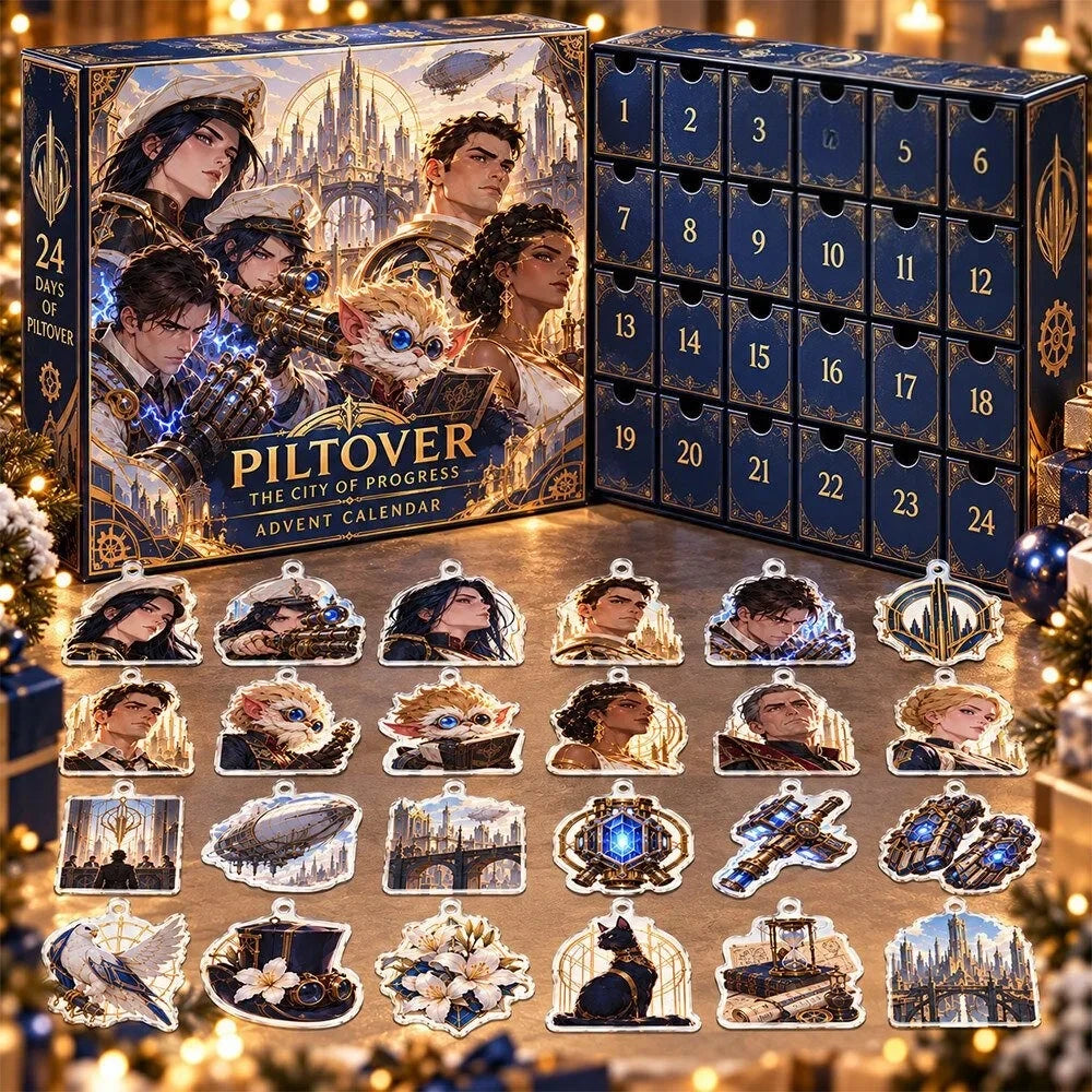 Arcane Piltover City Of Progress Christmas Advent Calendar Xmas Countdown Present For LOL Lovers - Foxy23shop
