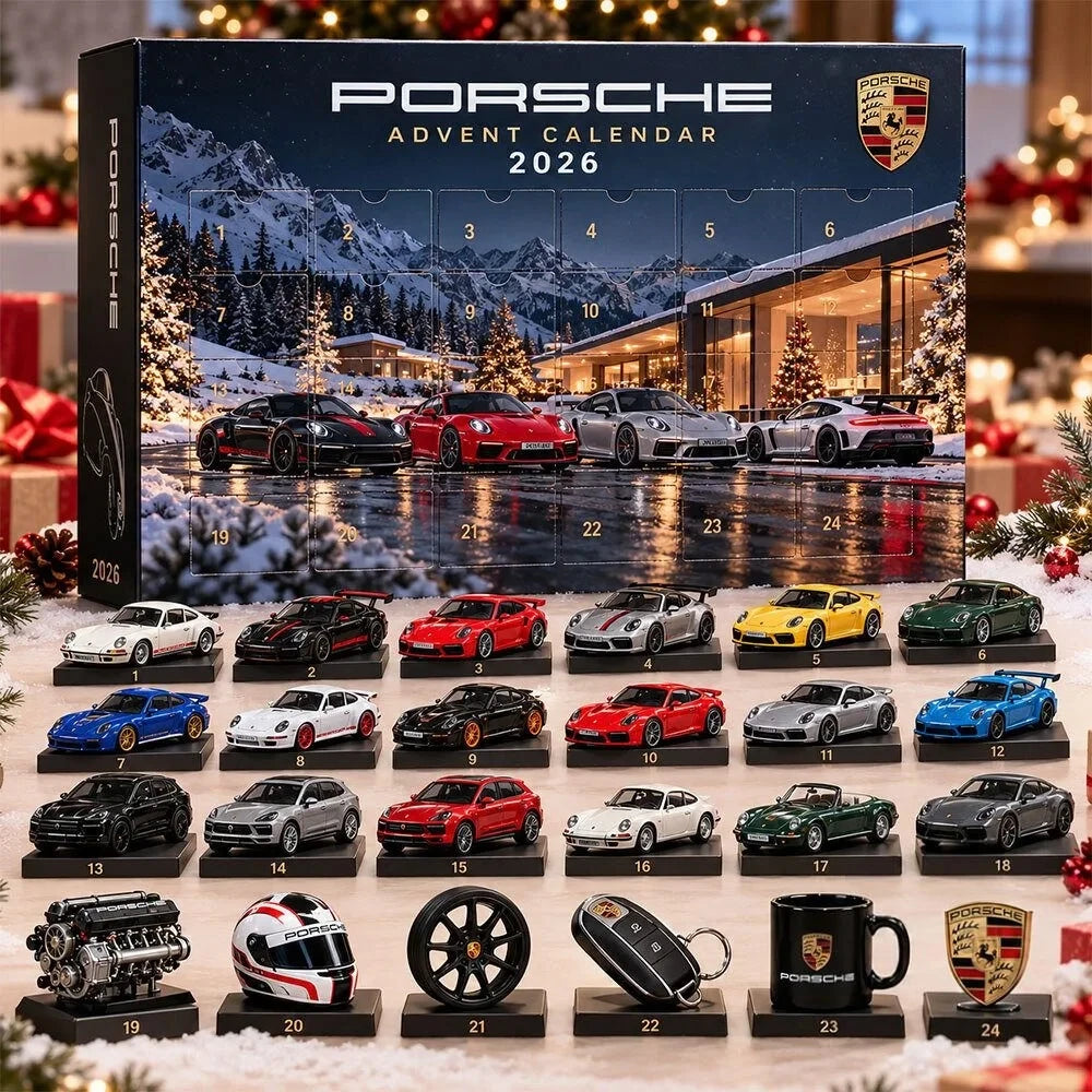 Porsche Car Christmas Advent Calendar 2026 Xmas Countdown Gifts For Porsche Lovers - Foxy23shop