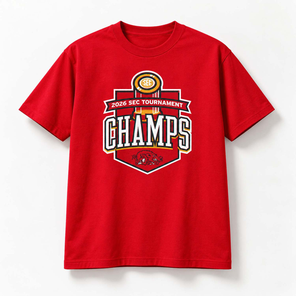 Arkansas Razorbacks 2026 SEC Tournament Champs T-Shirt Arkansas Razorbacks Merch Fan Gear - Foxy23shop