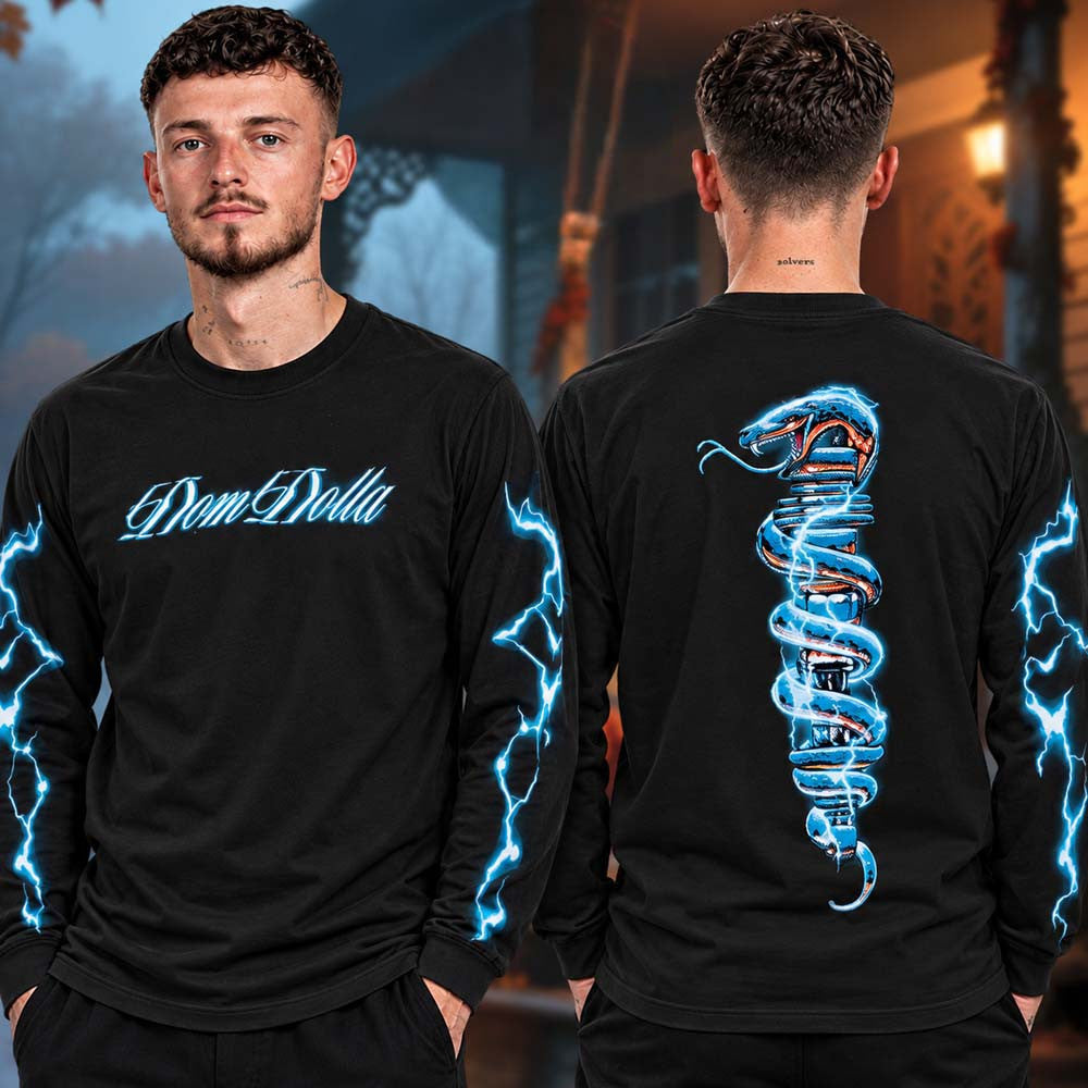 Dom Dolla Merch Blue Electric Snake New York 2026 Long Sleeve Shirt Dom Dolla Lover Presents - Foxy23shop