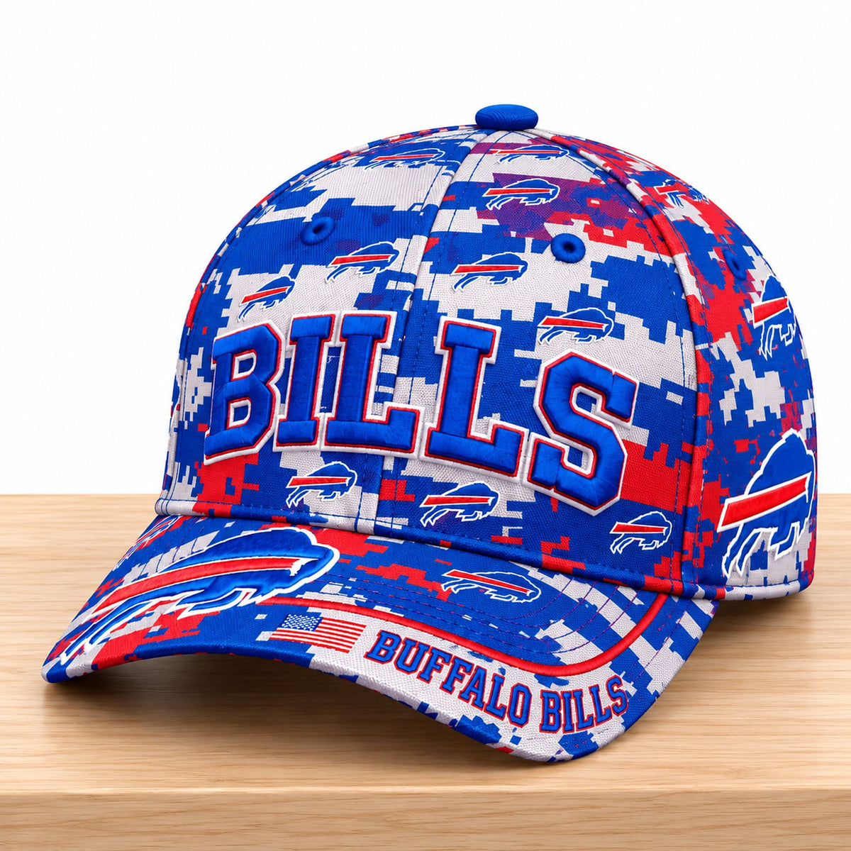 Buffalo Bills Digital Camouflage Pattern 2026 Hat Buffalo Bills Baseball Cap Fan Gear - Foxy23shop