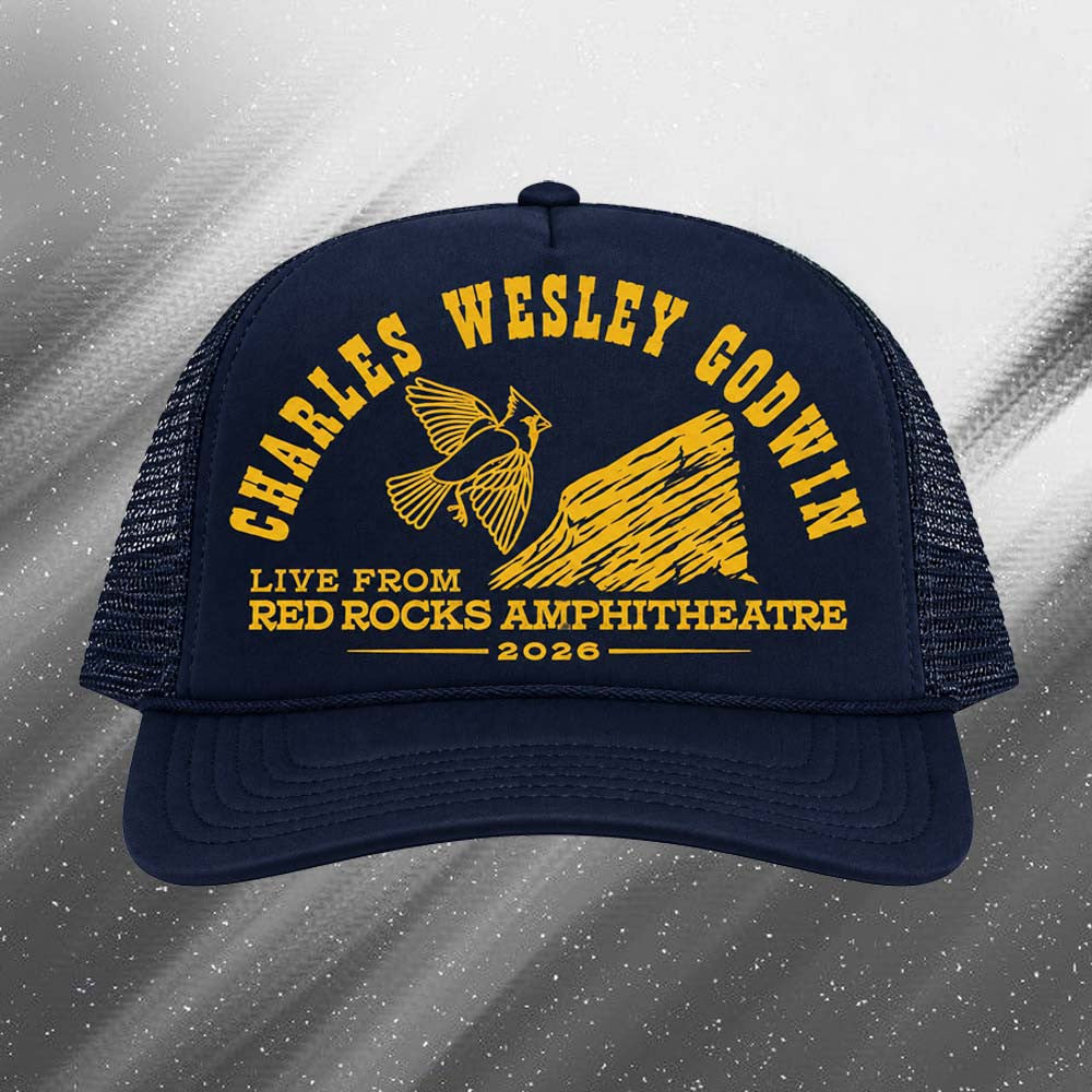 Charles Wesley Godwin Red Rocks Trucker Hat Charles Wesley Godwin Merch Gifts For Fans - Foxy23shop