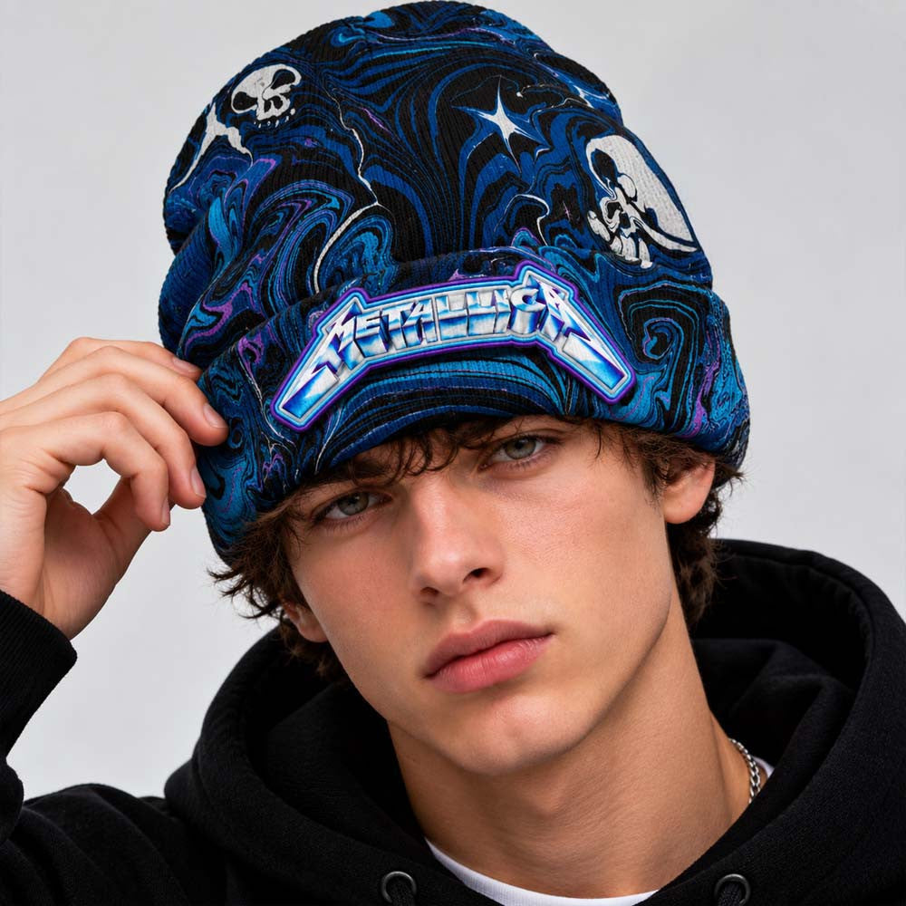 Metallica Ride The Lightning Beanie Metallica Merch Presents For Music Lovers - Foxy23shop