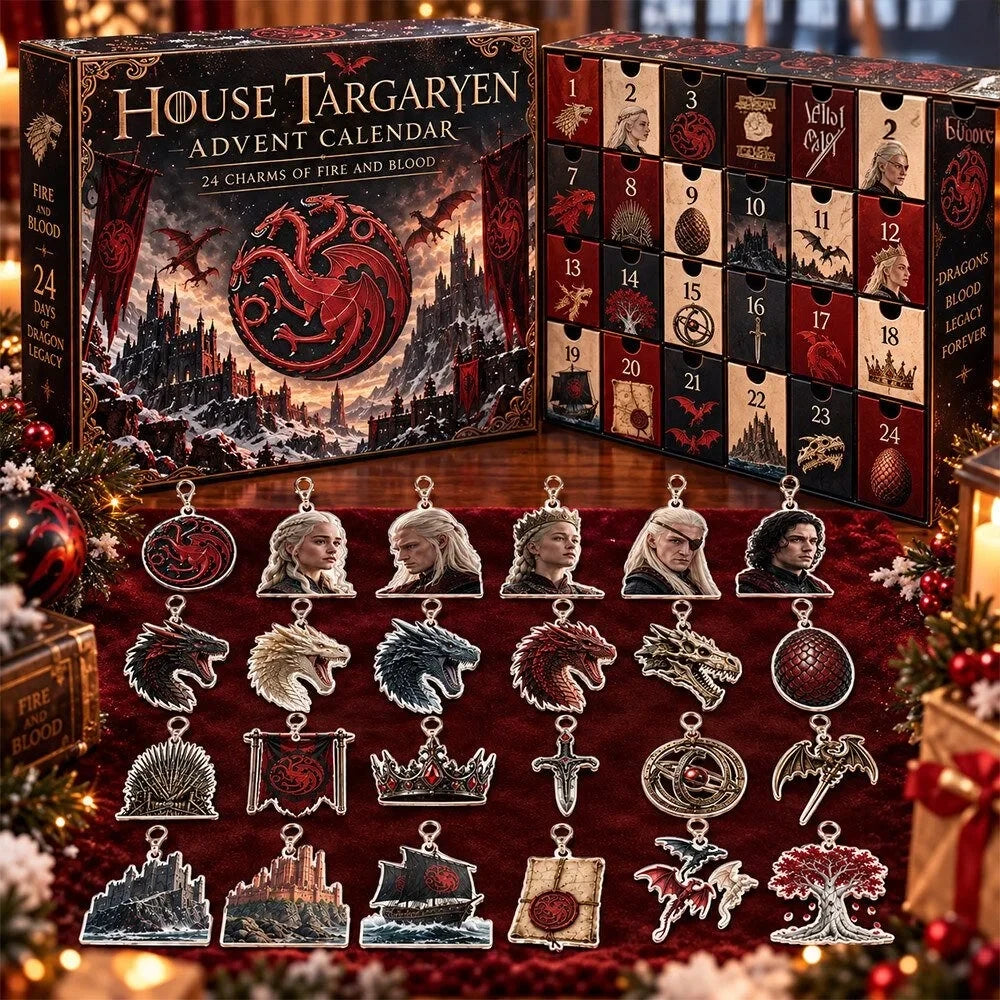 House Targaryen 24 Fire Blood Fan Advent Calendar Christmas Eve Countdown Xmas Gift Ideas - Foxy23shop