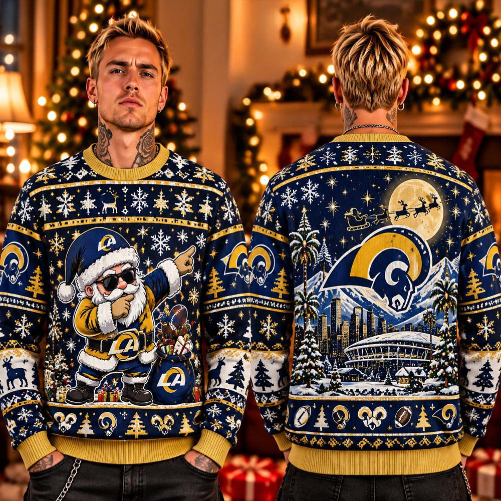 Los Angeles Rams Santa Claus Ugly Christmas Sweater Xmas Gifts For Ramily - Foxy23shop