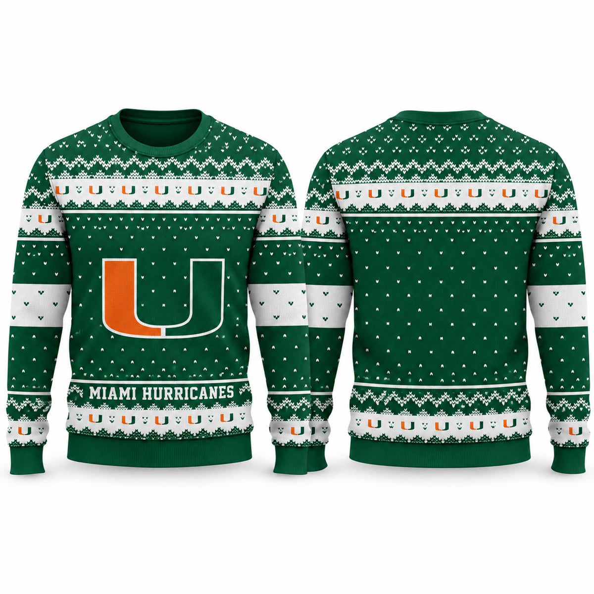 Miami Hurricanes Ugly Christmas Sweater Miami Hurricanes Merch Best Fan Gear - Foxy23shop