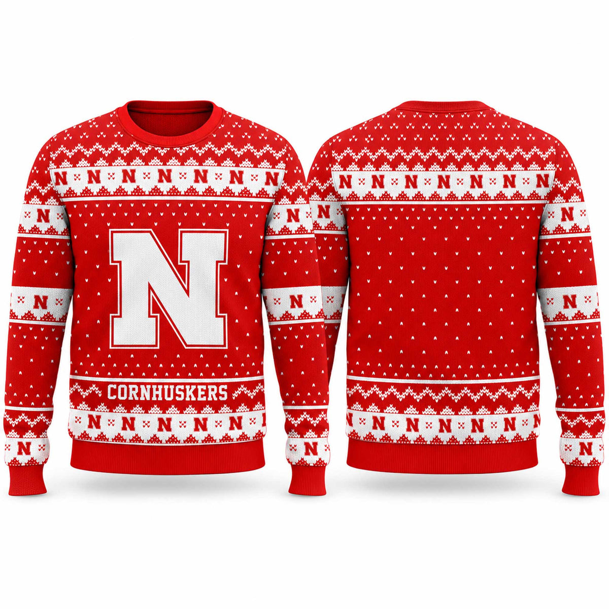 Nebraska Cornhuskers 2026 Ugly Christmas Sweater Nebraska Cornhuskers Clothing Fan Gears - Foxy23shop
