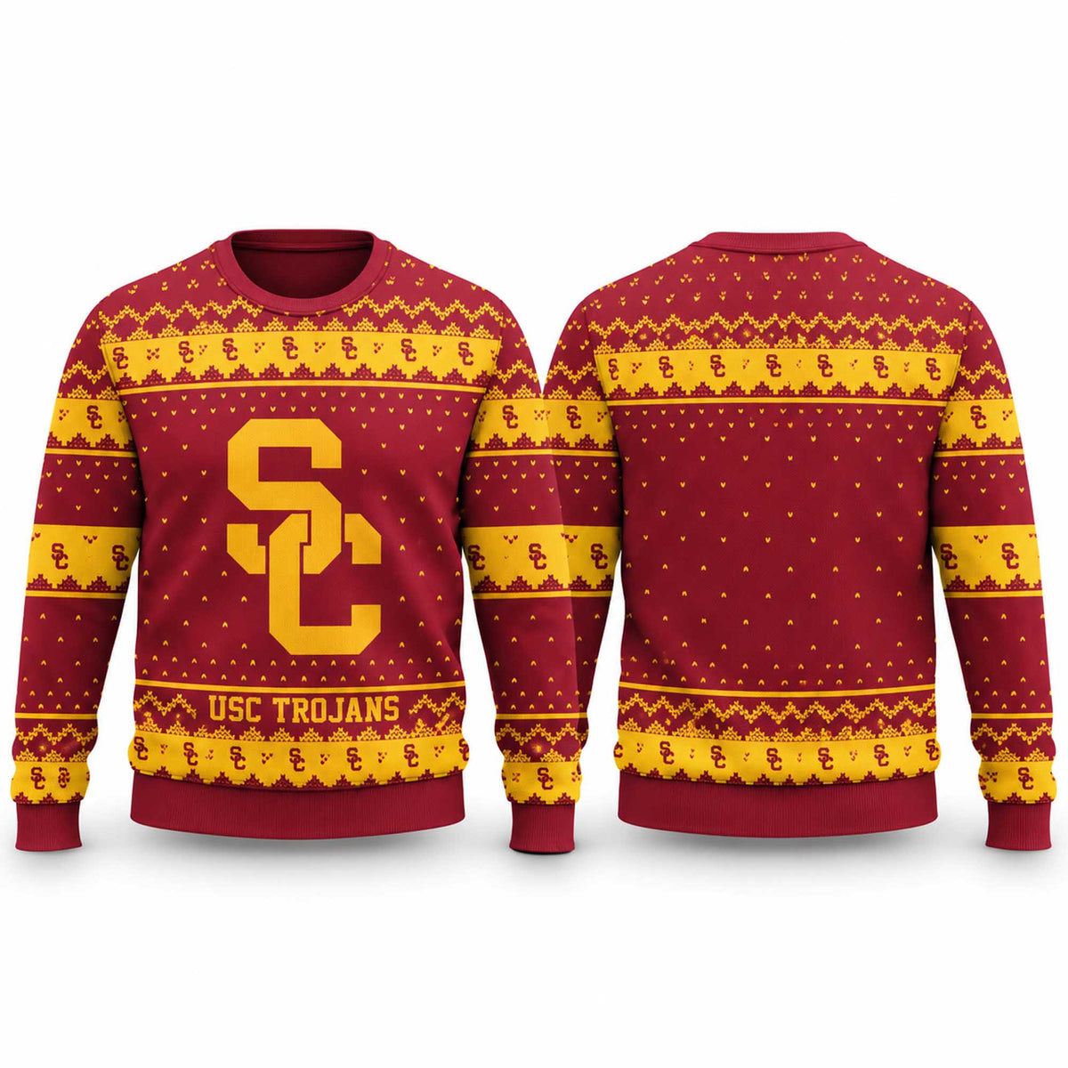 USC Trojans Ugly Christmas Sweater USC Trojans Merch Gifts For Fans - Foxy23shop
