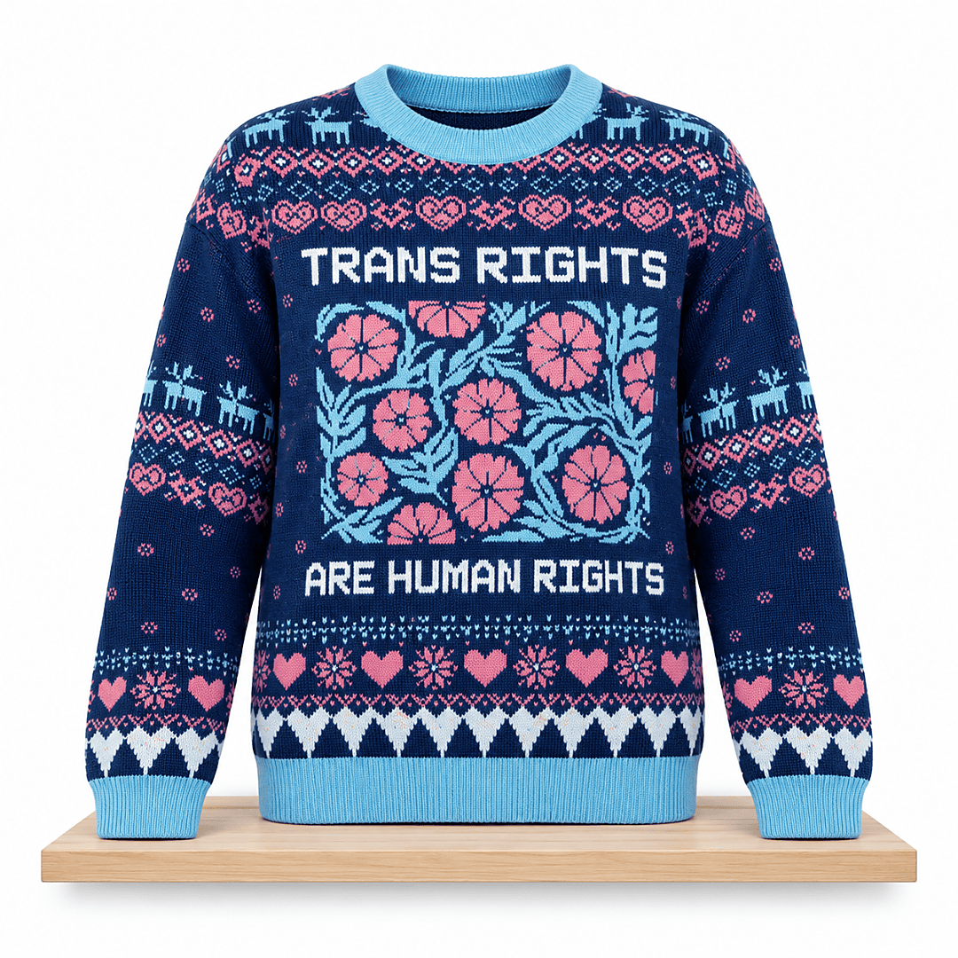 Trans Rights Are Human Rights Christmas 2026 Ugly Sweater Xmas Clothing Gifts For BFF - Foxy23shop