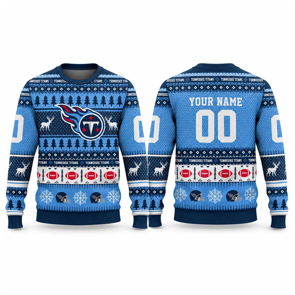 Personalized Tennessee Titans 2026 Ugly Christmas Sweater Tennessee Titans Merch - Foxy23shop