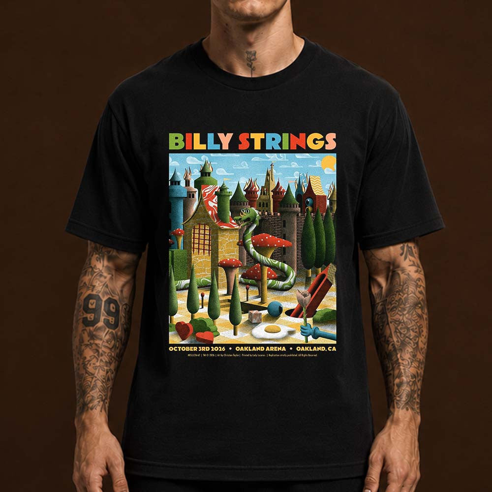 Billy Strings Oakland CA 2026 Event Poster Black T-Shirt Billy Strings Merch Music Lover Gifts - Foxy23shop