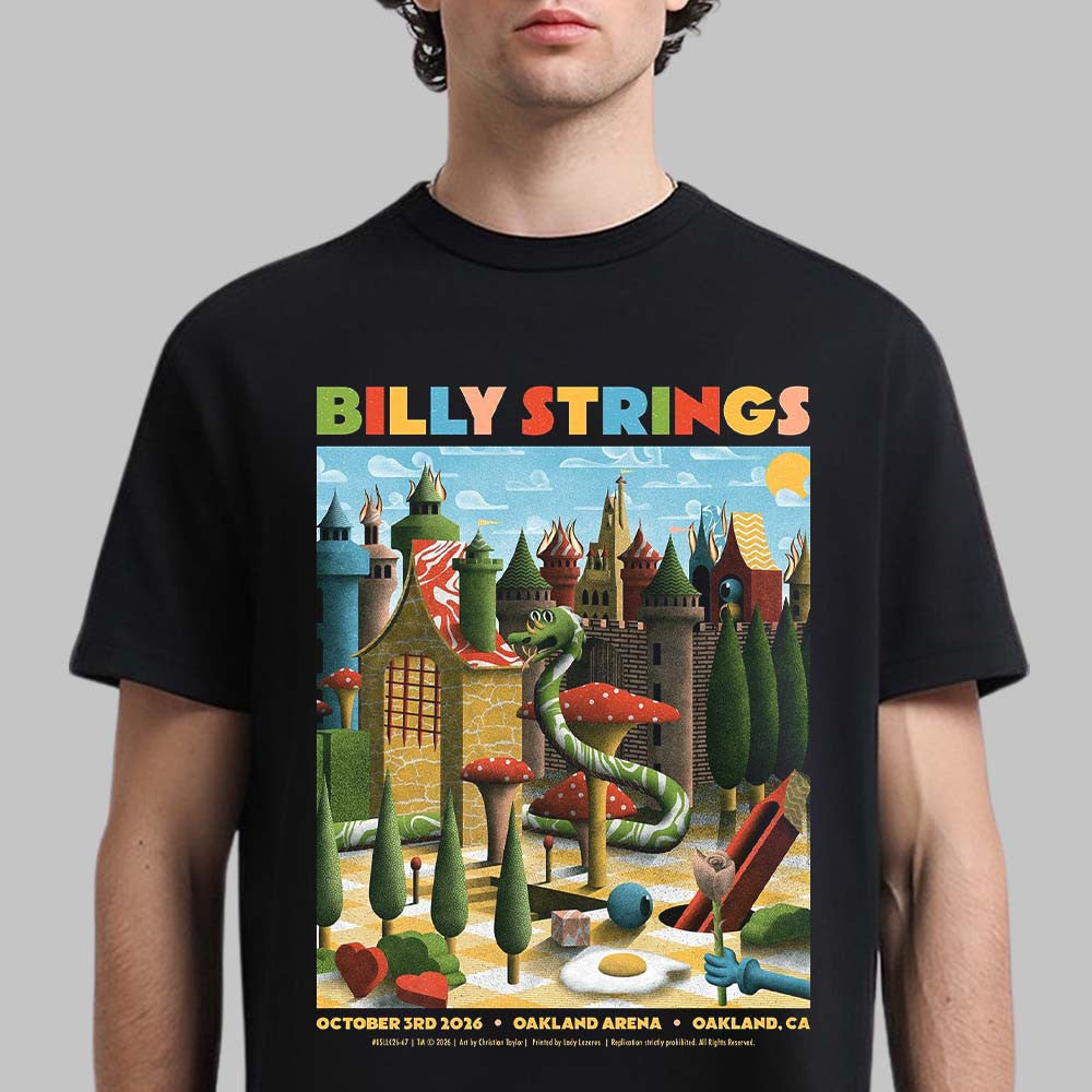 Billy Strings Oakland CA Night 2 Poster 2026 T-Shirt Billy Strings Clothes Presents For Music Buffs - Foxy23shop