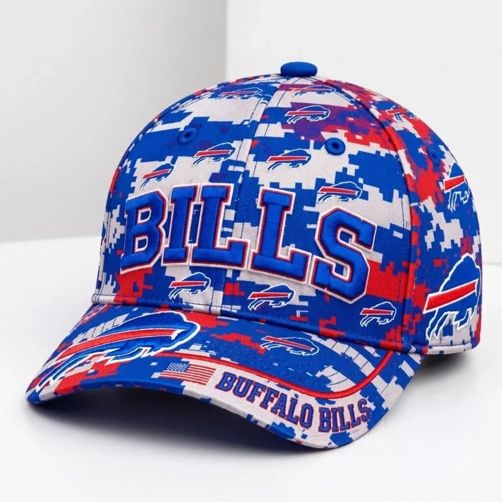 Buffalo Bills Digital Pattern 2026 Hat Buffalo Bills Baseball Cap Best Fan Gear - Foxy23shop