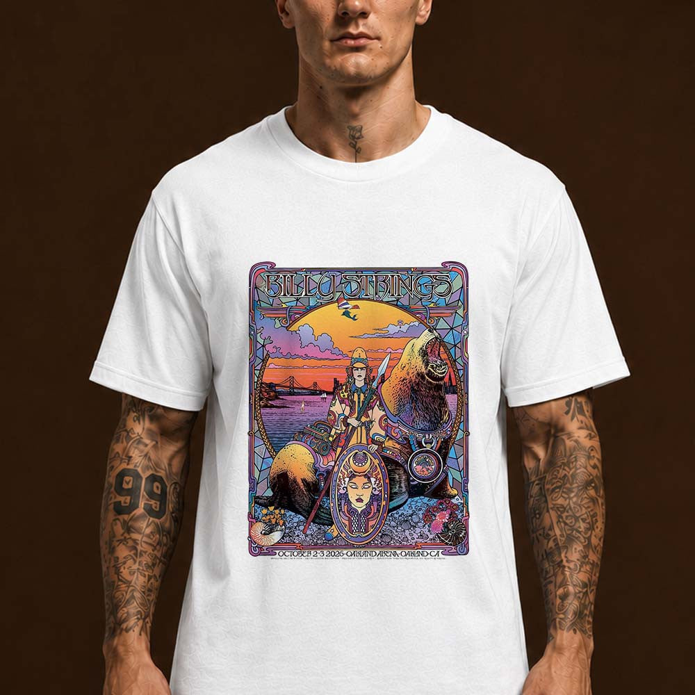Billy Strings Oakland CA 2026 Event Poster T-Shirt Billy Strings Concert Outfits Fan Gifts - Foxy23shop