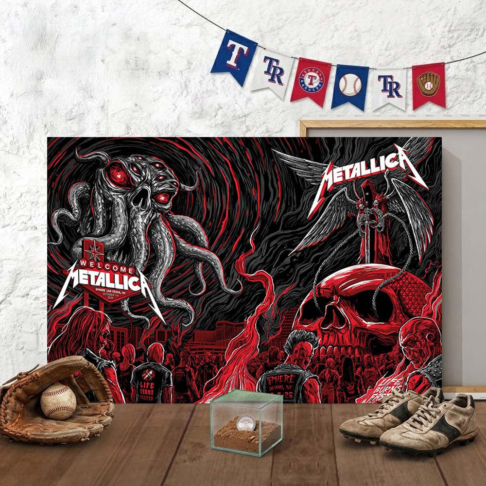 Metallica Sphere Night 1 And 2 Event Poster Metallica Poster Unique Fan Gifts - Foxy23shop