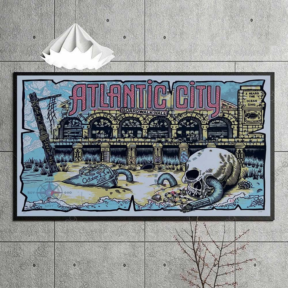 Phish Atlantic NJ 2026 Event Poster Phish Poster Gifts For Rock Lovers - Foxy23shop