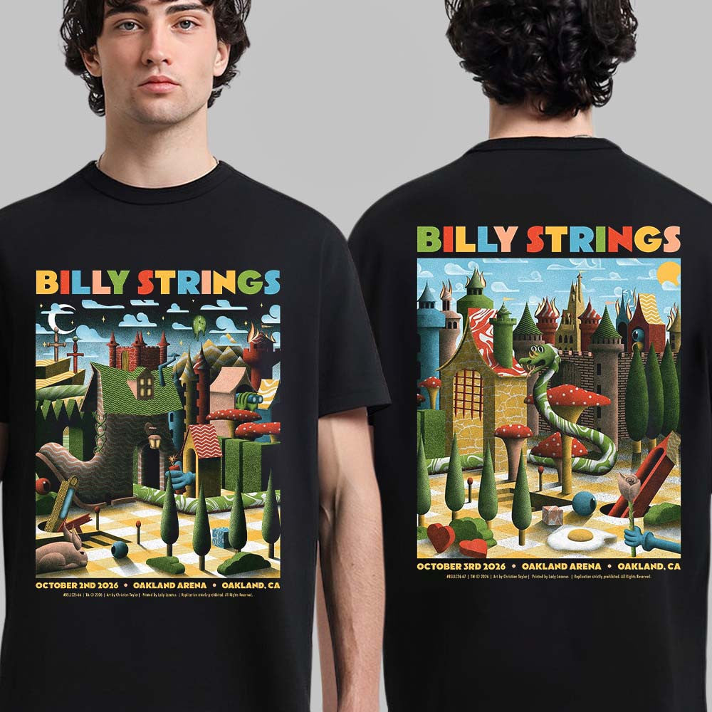 Billy Strings Oakland CA Night 1 And 2 Combined Poster T-Shirt Billy Strings Clothes Gifts For Fans - Foxy23shop