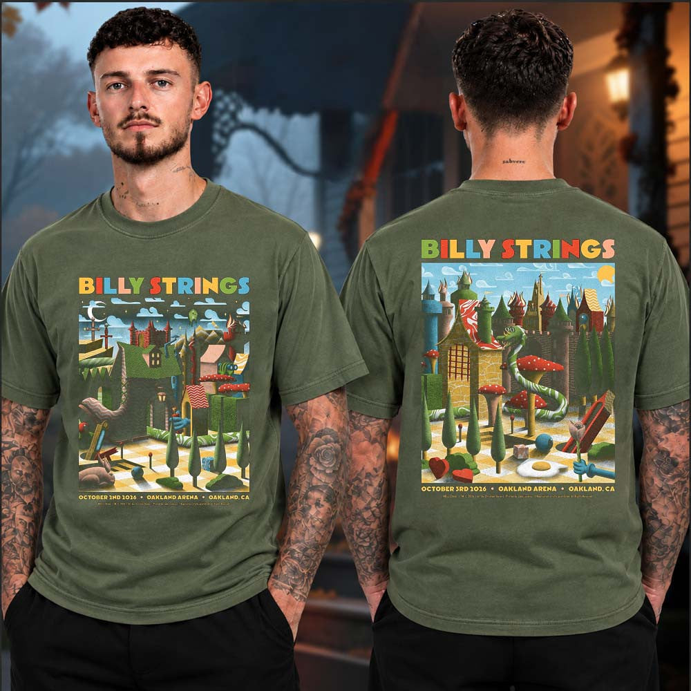 Billy Strings Oakland CA Event Poster Long Sleeve Shirt Billy Strings Merch Gift For Fans - Foxy23shop